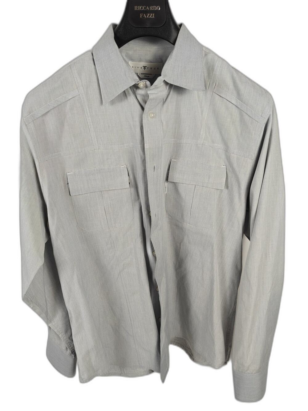 Men’s Five Four Long Sleeve Button-Up Shirt Gray 2XL